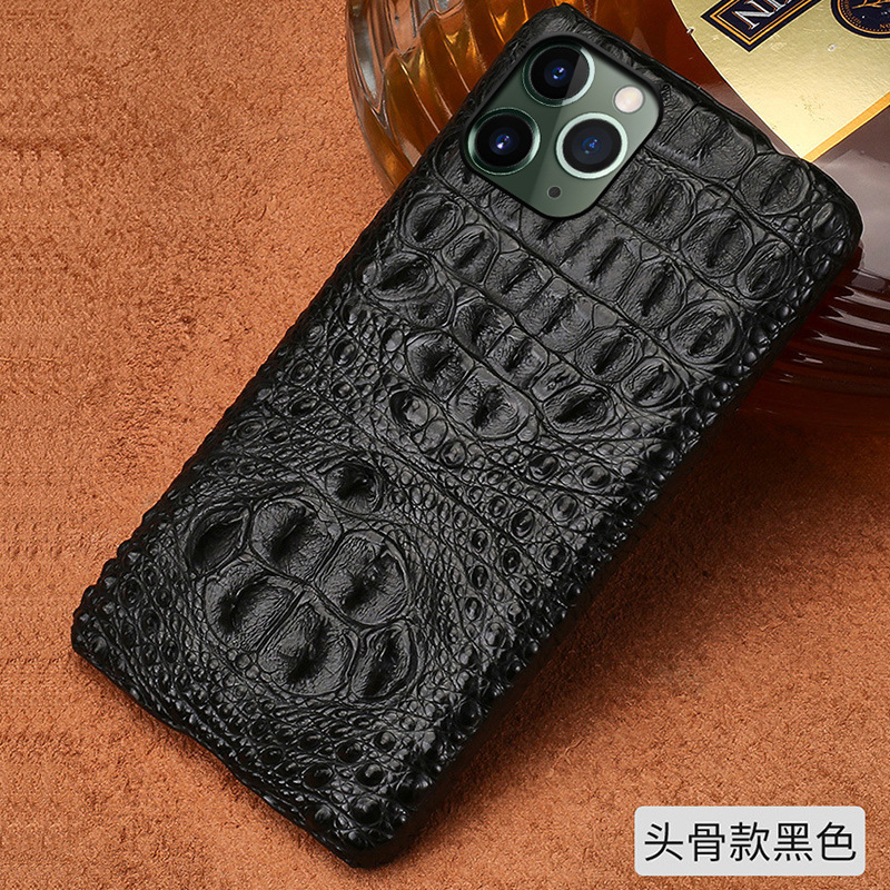 Applicable Apple 16 phone case crocodile leather iPhone 17 Pro Max genuine leather 15 Plus leather case XS Max protection