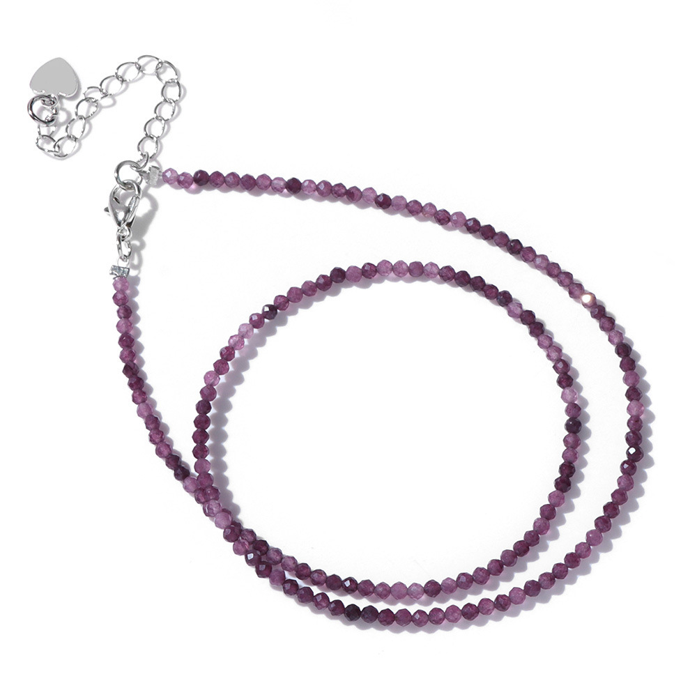 Natural Stone Bead Necklace for Men and Women, Simple Single Layer, Multicolor, Best Friend Gift, Collarbone Chain