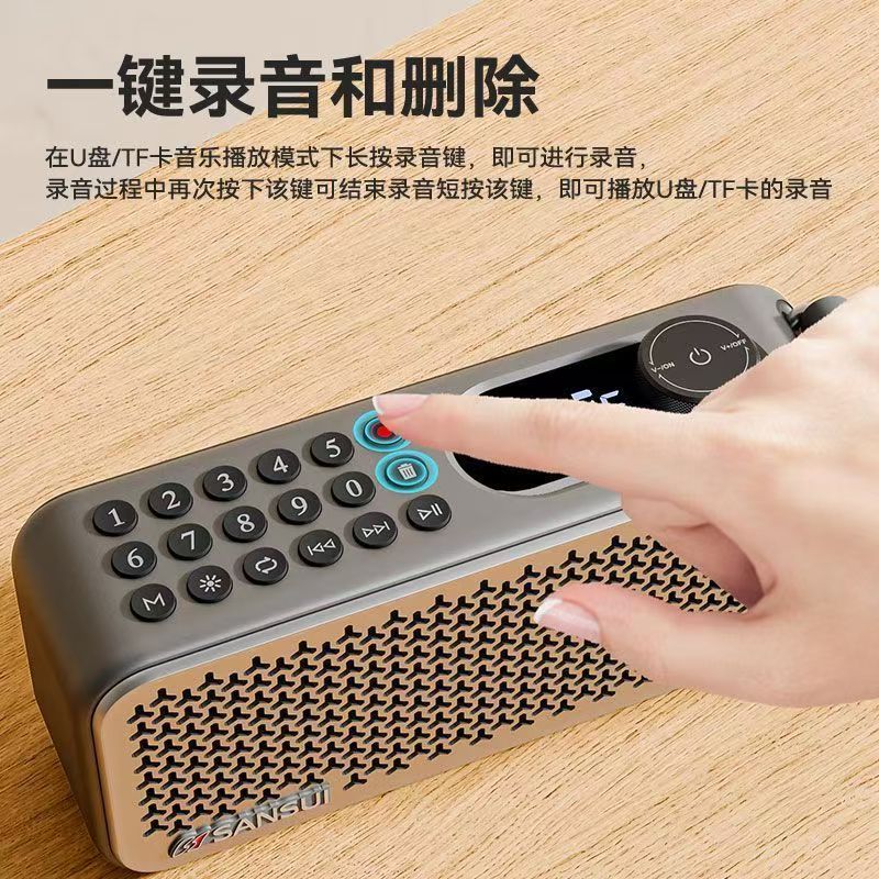 Shanshui F60 Radio for Elderly Charging Plug-in Dual Card Speaker Player Portable Bluetooth Speaker