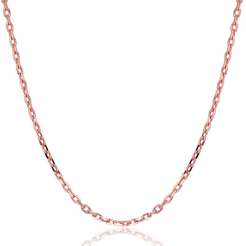 Copper silver-plated rose gold silver necklace women 18 inch cross chain item jewelry O chain