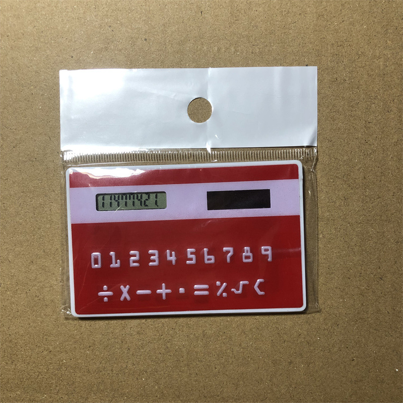 Color Card Calculator Portable Office Student Stationery 8-Digit Plastic Arithmetic Calculator