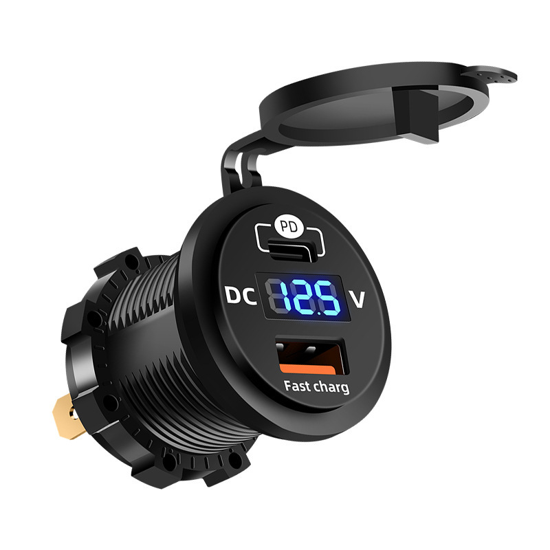 Custom Modified Car Charger Fast Charge Motorcycle Car Cigarette Lighter One-to-Many PD Fast Charge Adapter Plug