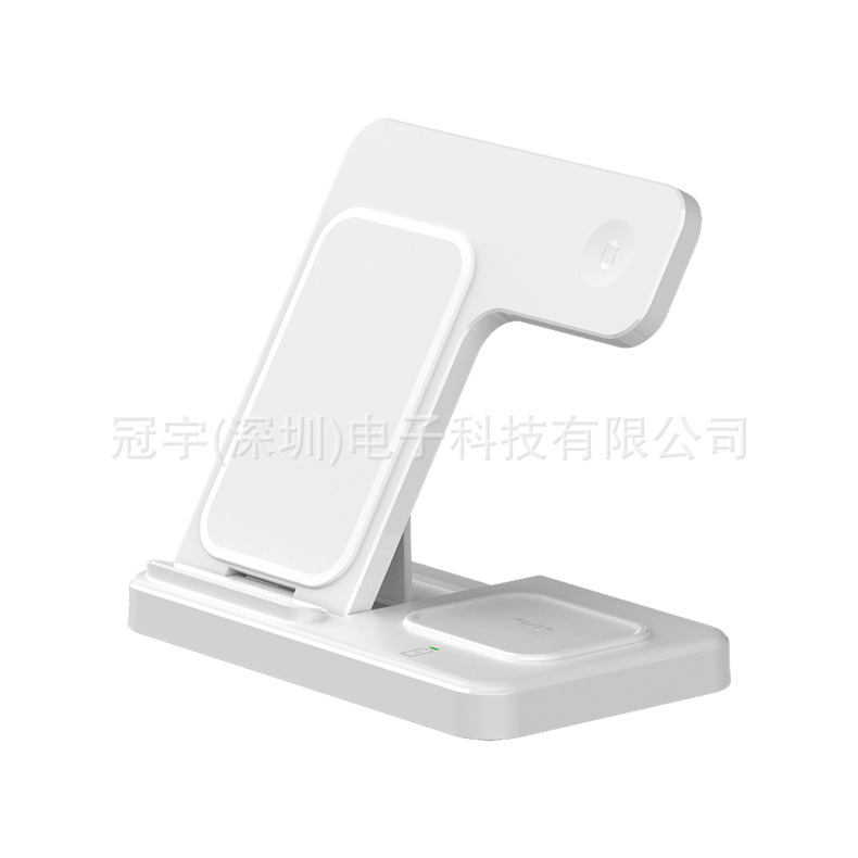 Three-in-one wireless charger for Apple phones watches earphones desktop fast charging foldable stand wireless charger