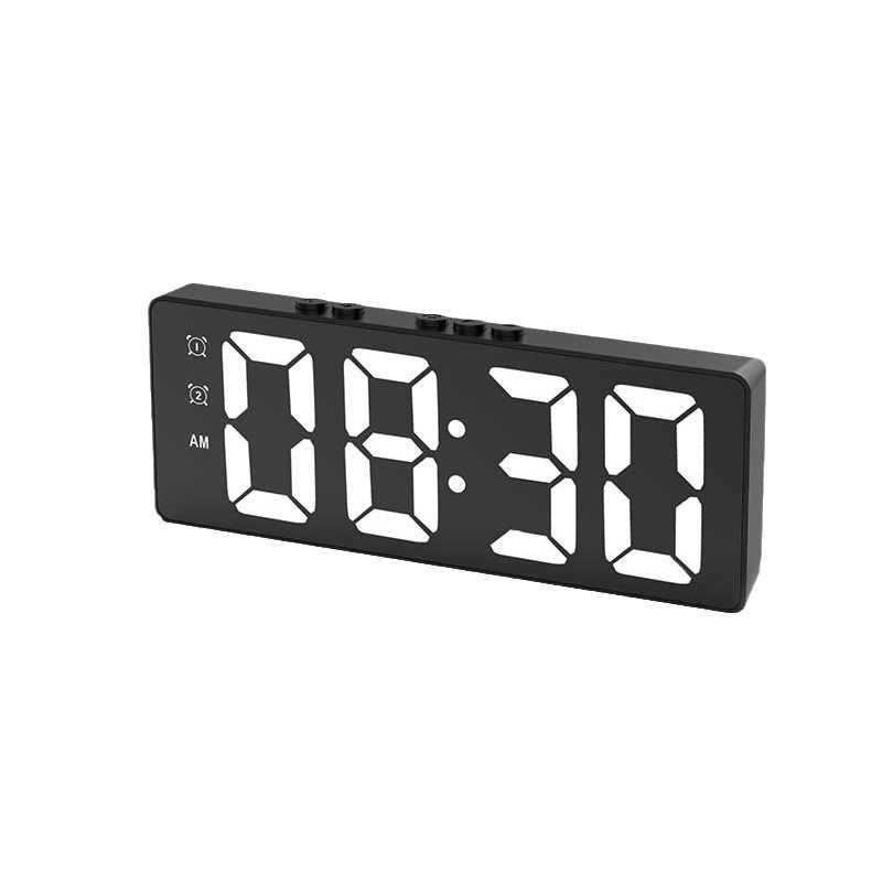 LED Mirror Electronic Alarm Clock USB Battery Dual Use Smart Voice Control Clock Student Special Alarm Clock