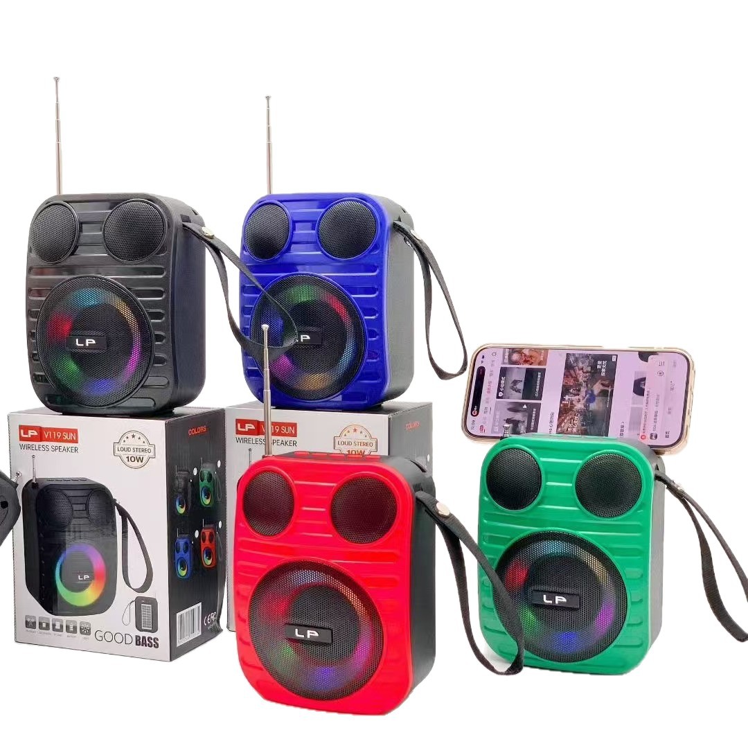 Solar LP-V119 SUN Wireless Bluetooth Speaker Outdoor Portable Mini Handle RGB Light Subwoofer
