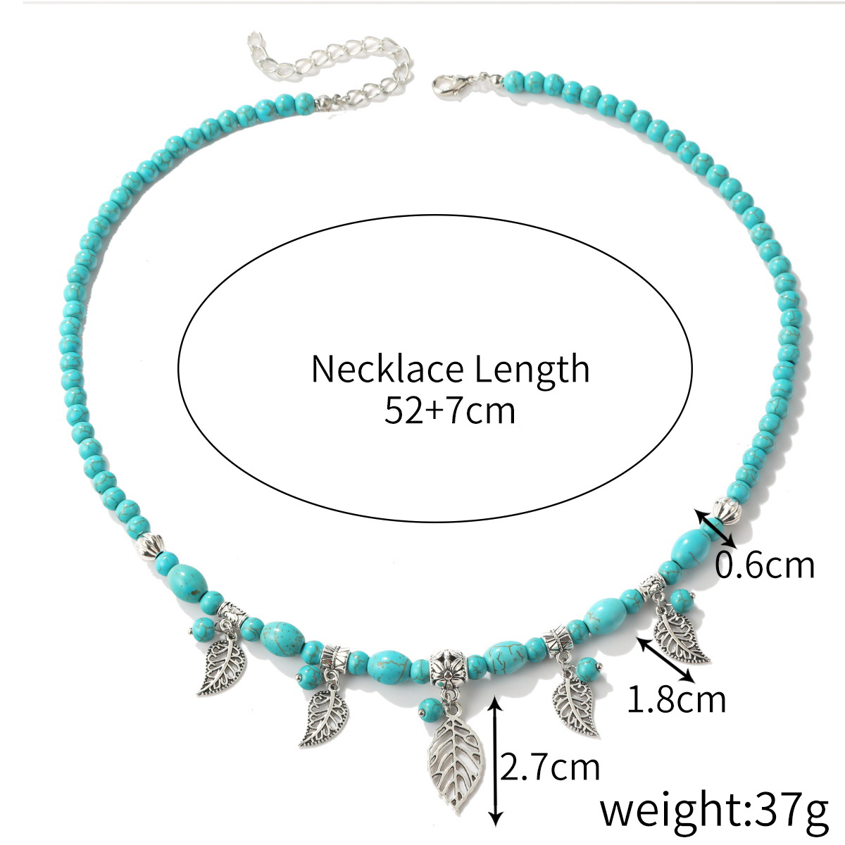Bohemian ethnic style autumn winter jewelry turquoise pendant long sweater chain