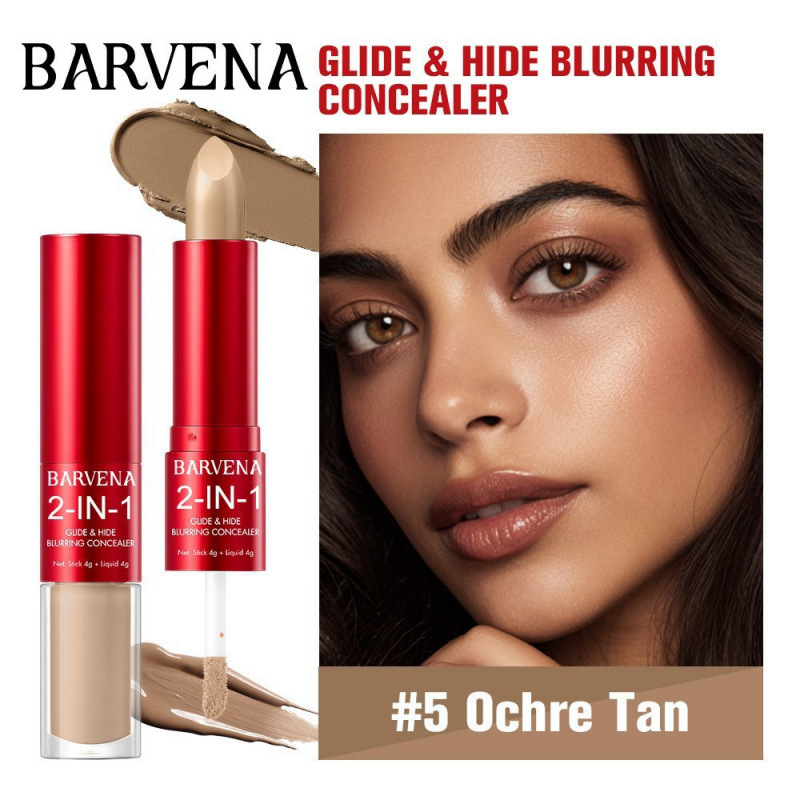 BARVENA Concealer Natural Finish Lightweight Fits Skin Tone Oil-Control Long-lasting Non-Sticky