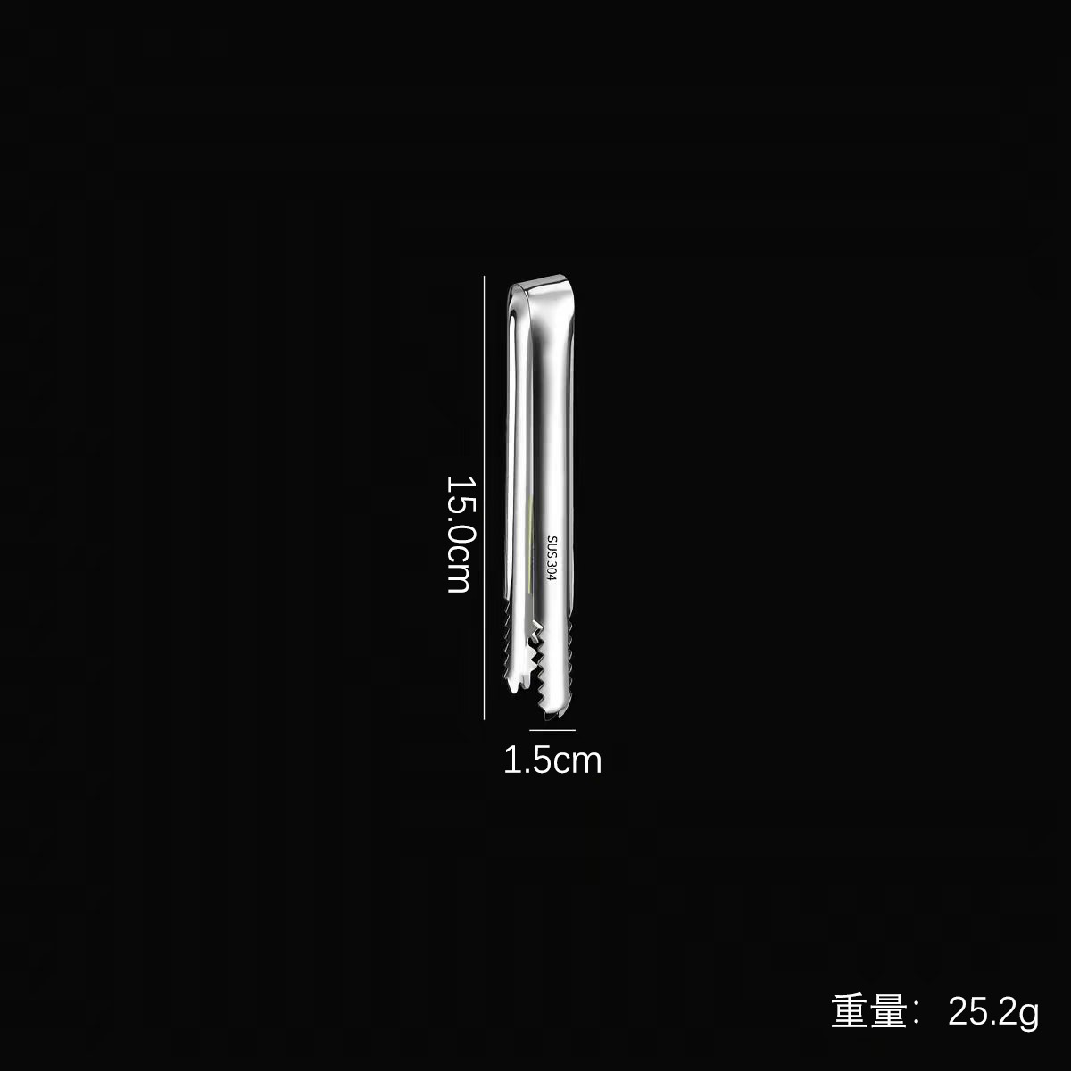 304 stainless steel ice tongs non-slip straight ice cube tongs sugar ice fruit small clip barbecue food clip