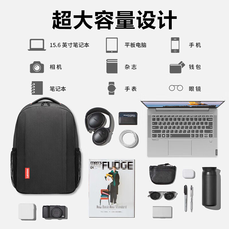 Lenovo Laptop Backpack Men Student Computer Bag Office Business Travel Bag B41