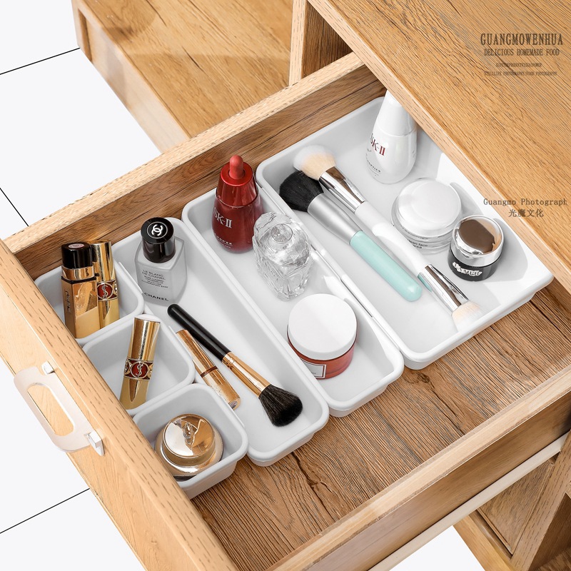Household plastic drawer type nail art storage box free combination divider tray cosmetic storage box office