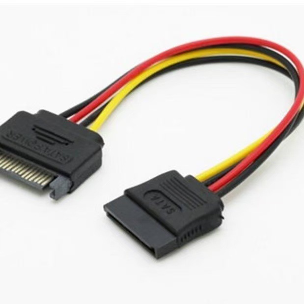 High quality SATA male to female all copper hard drive power cable extension cable SATA 15P male to female serial extension