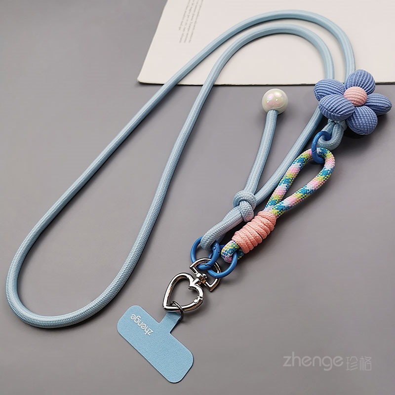 Phone strap crossbody adjustable neck long women's wrist short braided rope multifunctional outdoor travel climbing rope
