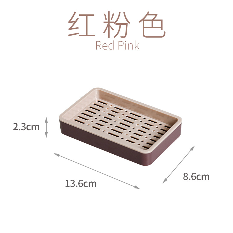 Soap dish with drainage, bathroom double-layer large soap box, home storage soap rack with drainage design