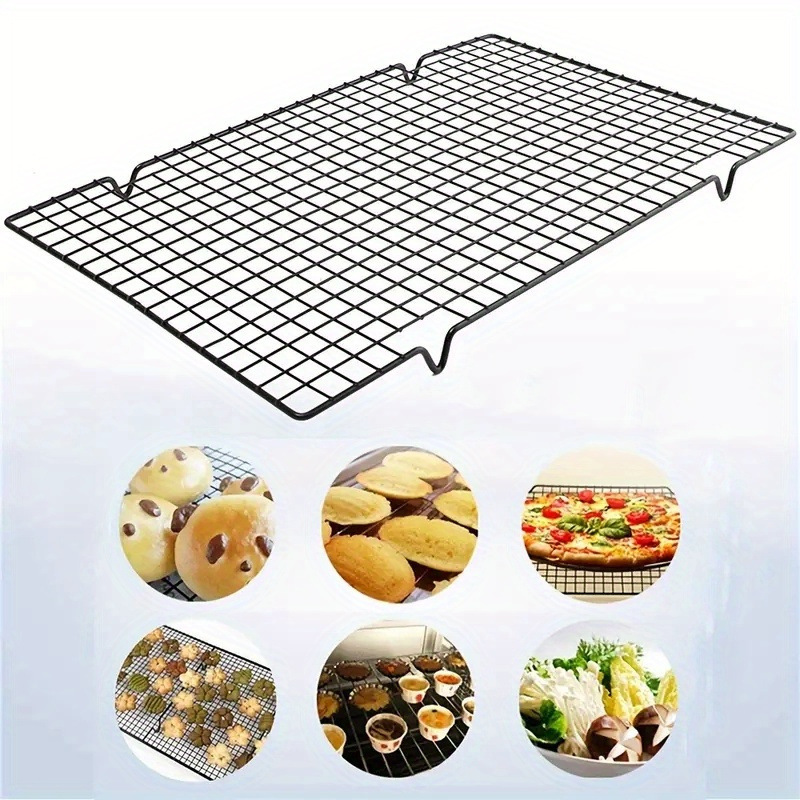 Black Square Cooling Rack Wire Mesh Rack Kitchen Cake Baking Bread Cooling Net Cookie Cooling Net