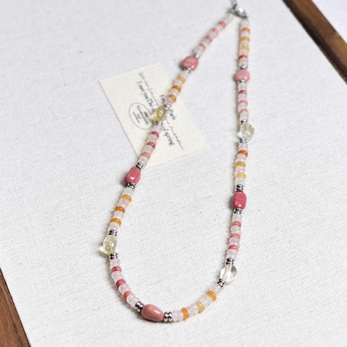 Niche aventurine natural stone necklace women abacus bead bracelet clavicle chain new Chinese style neck jewelry women