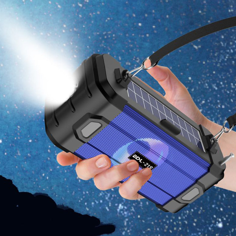 BDL-219 Bluetooth Speaker Loud Volume Outdoor Solar Radio Desktop Flashlight Wireless Speaker