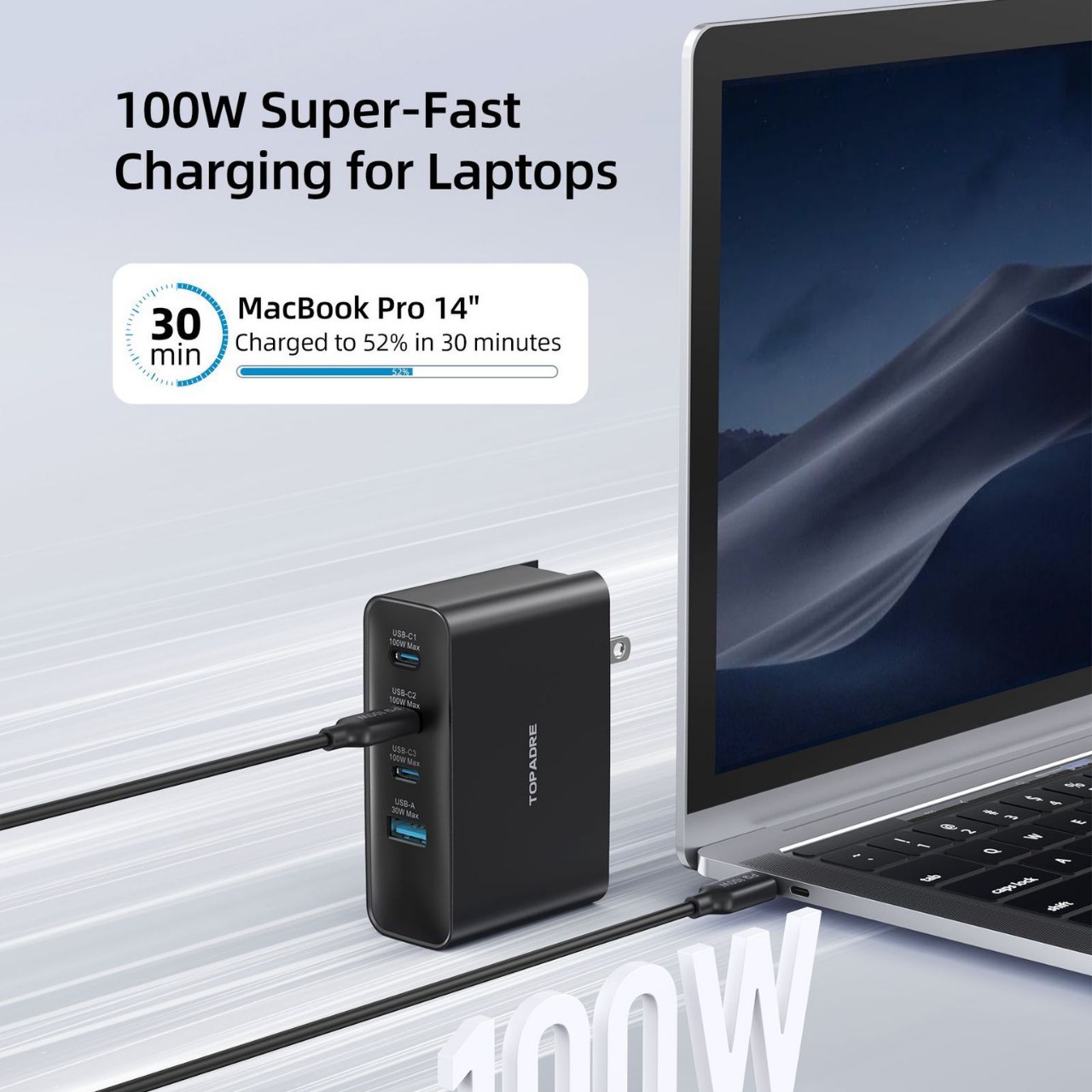 Custom PD100W GaN Charger Phone Computer Adapter for Apple Huawei Samsung Charging Head
