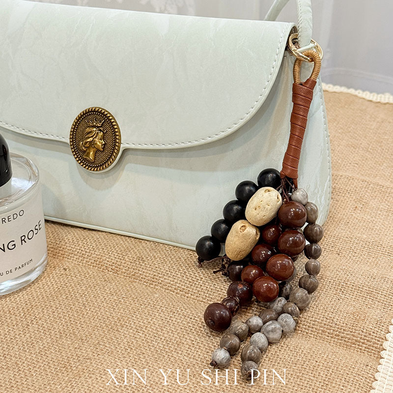 Wenqi Full Wish Seed Bag Pendant Handwoven Keychain Bag Pendant for Women