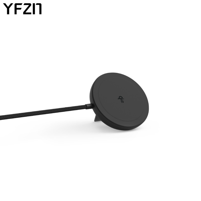 Qi2 certified wireless charger magnetic single stand aluminum alloy high quality liquid silicone 15W magnetic wireless charger