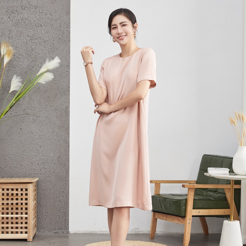 Mulberry Silk Dress for Women Summer 2025 New Plus Size Knee-Length New Chinese Style Women's Summer Dress