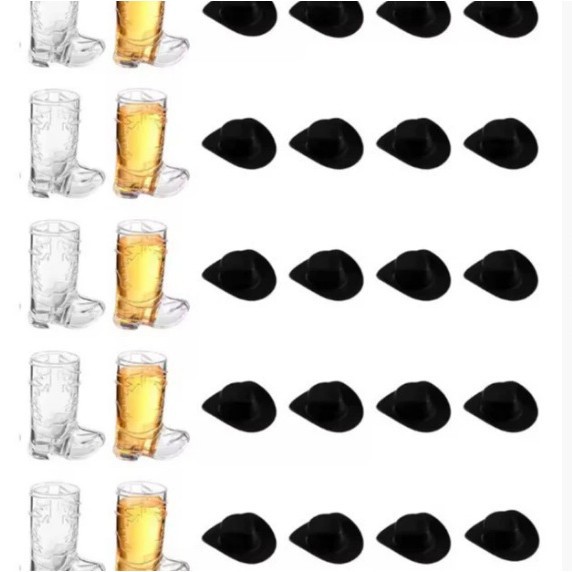 Cowboy boot plastic shot glass western cowboy theme party drink transparent small shot glass bachelor party supplies