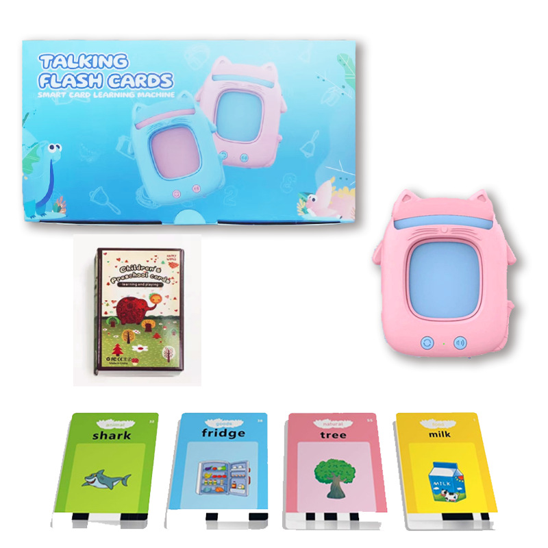 Flash Cards Cat Card Machine Children's English Enlightenment Early Education Learning Machine Card Insert Machine