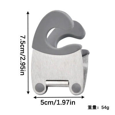 Stainless steel pot edge clip holder anti-scald bowl and dish clip dual-purpose hook design rubber clip household kitchen tool