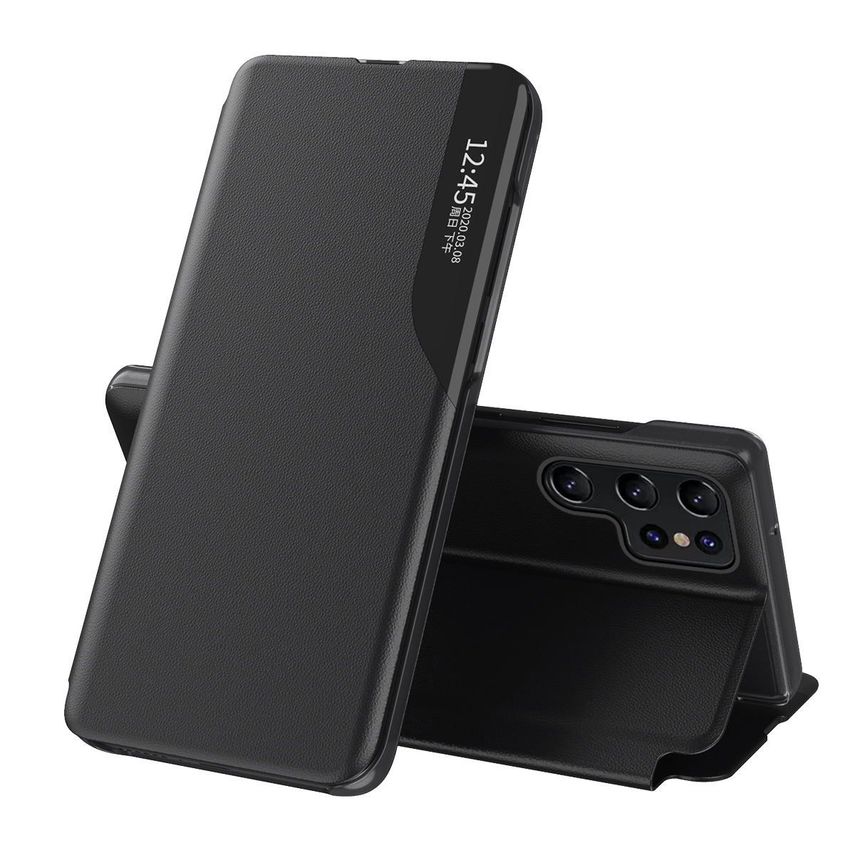 For Samsung S26Ultra Phone Case Bracket Magnetic Flip Leather Case A56 Smart Sleep Anti-Fall