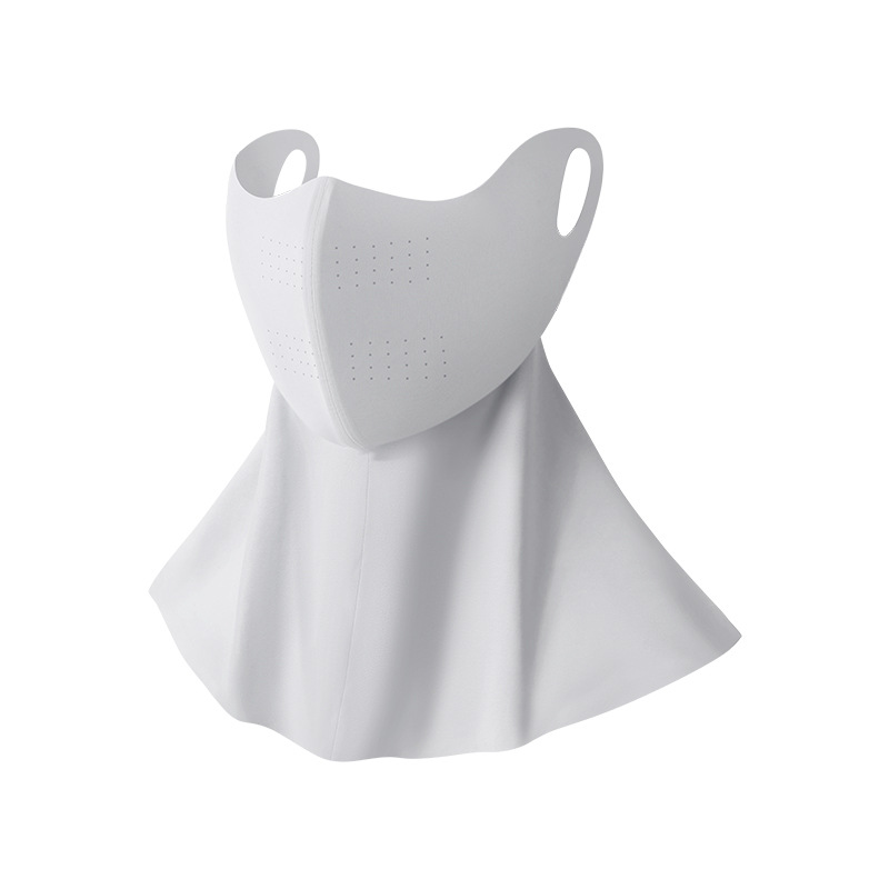 Summer Sun Protection Face Mask Women UV Protection Ice Silk Breathable Neck Cover Invisible Ear Hook Hyaluronic Acid Mask Thin XKZ81