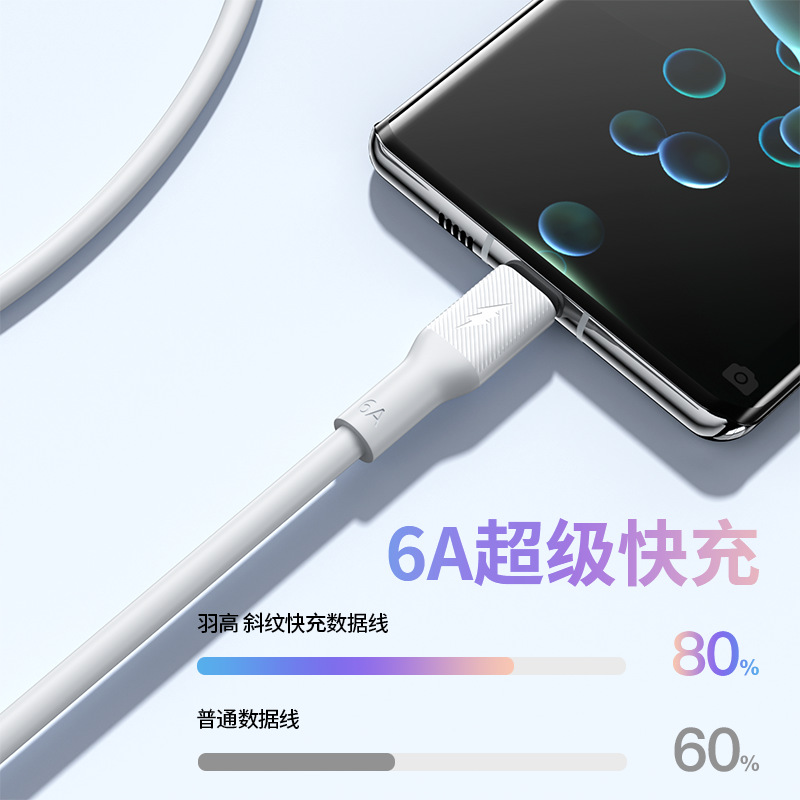 Yugao 3C certified 66W charging head fast charging compatible with Huawei Mate charging set