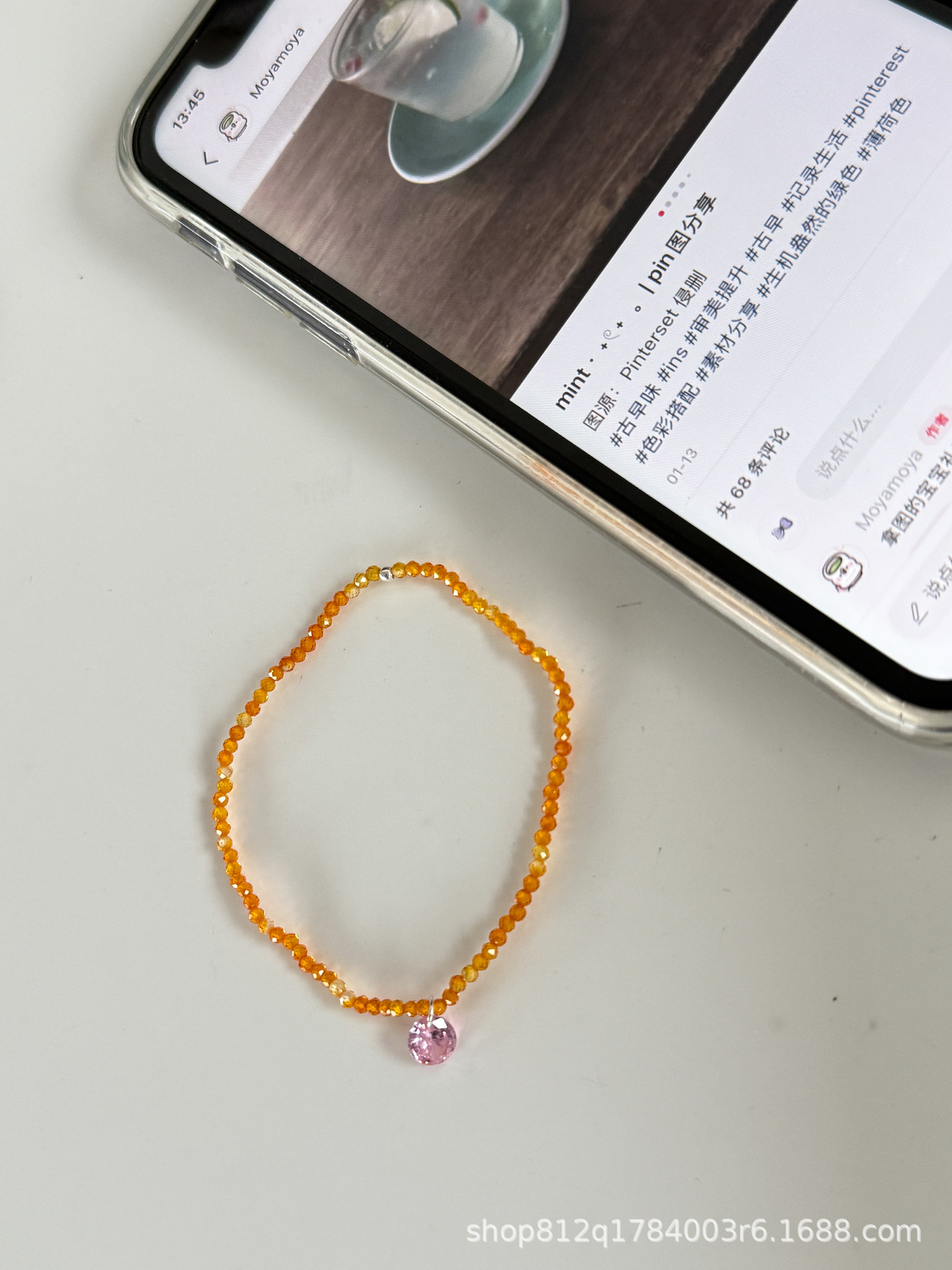 Dopamine candy color series self-made small colorful sugar super flash zircon gemstone pendant bracelet simple