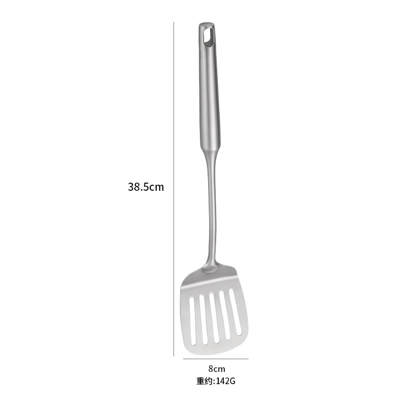 Stainless steel slotted spoon 2.0 high-end cookware set, kitchen cooking spatula, non-stick pan daily use, frying spatula, soup spoon