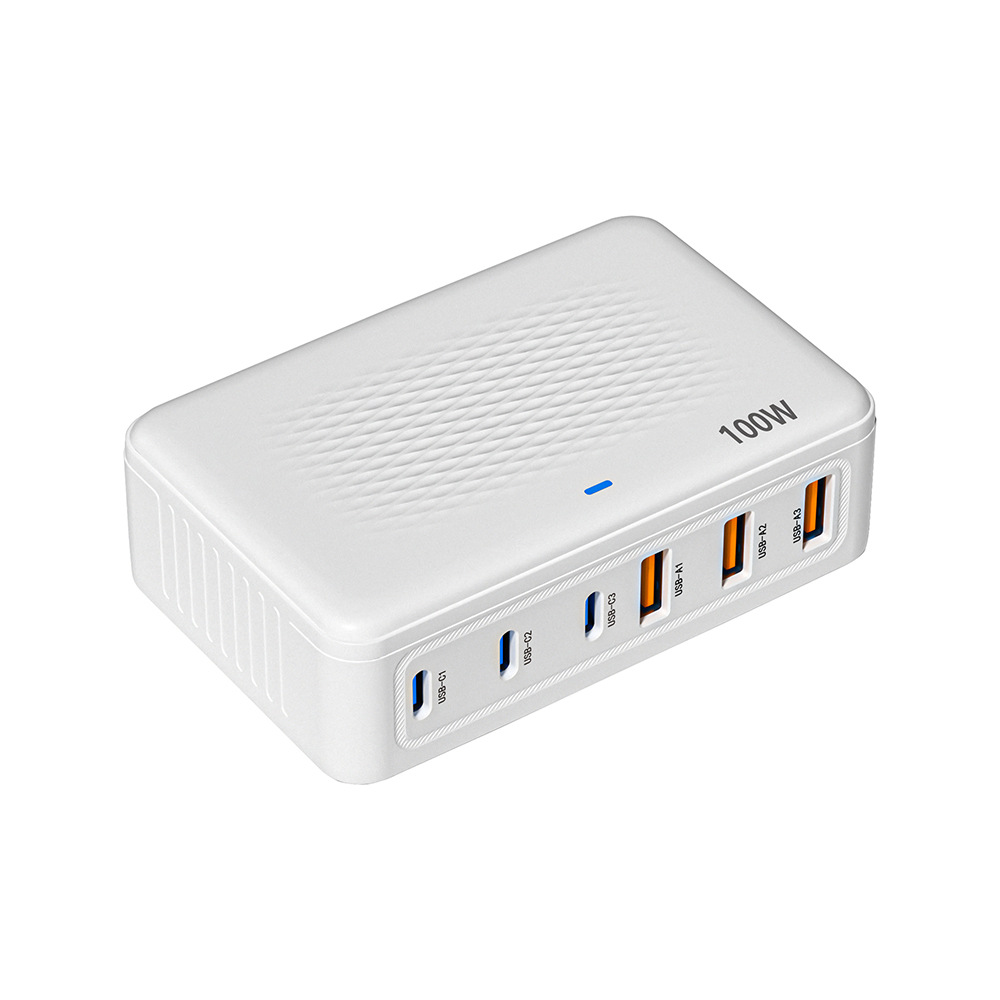 New 100W EU standard 3C3A desktop charger for Apple 15 phone tablet multi-port Samsung charger