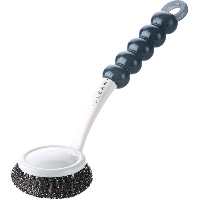 Practical stainless steel handle cleaning ball, kitchen supplies, dishwashing brush, steel wool pot cleaning brush