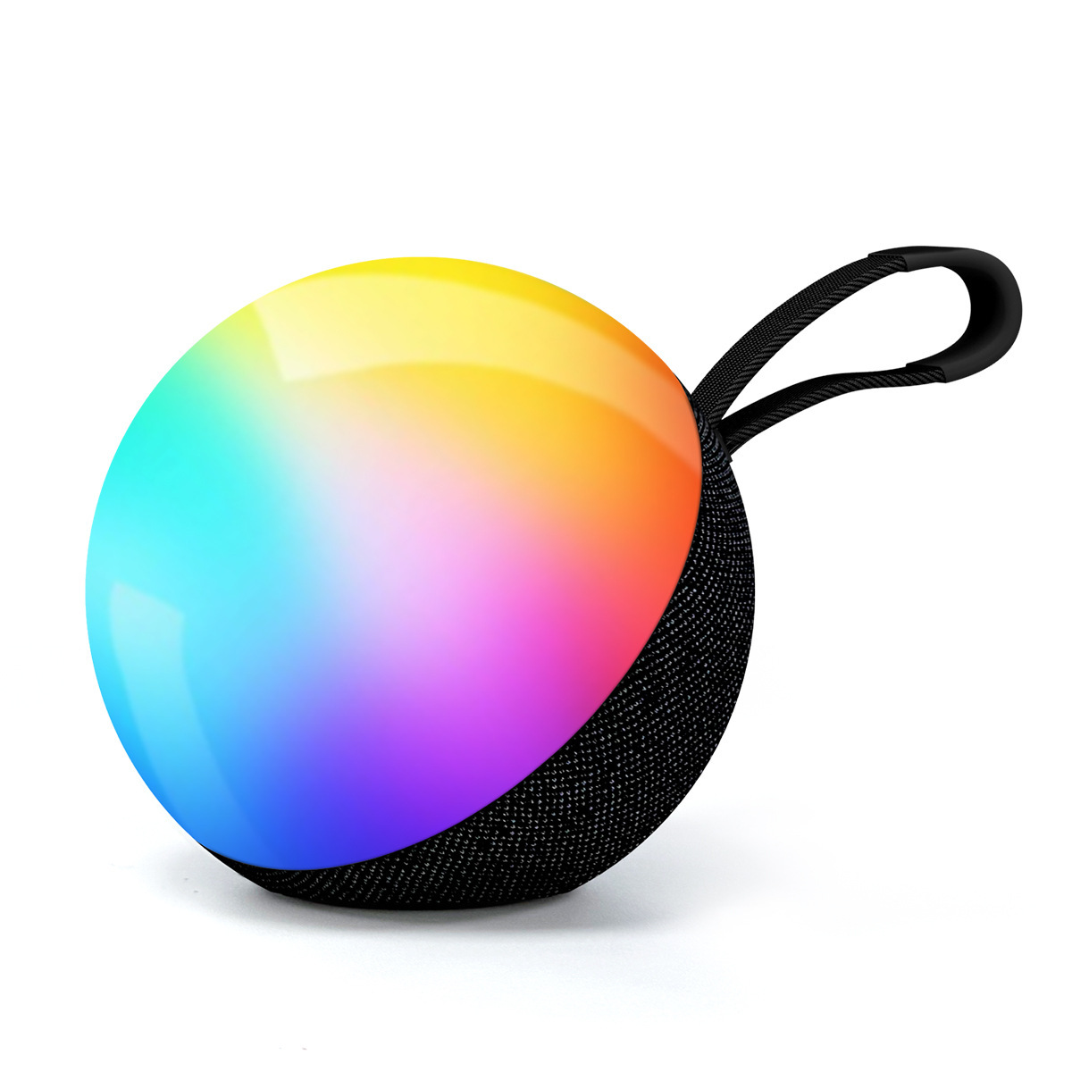 2026 New Spherical Wireless Bluetooth Speaker with Light Fabric Outdoor Desktop Mini Sound