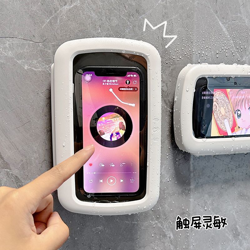 Bathroom Rotating Waterproof Phone Touch Stand Toilet Bath Shower Watching TV Touchable