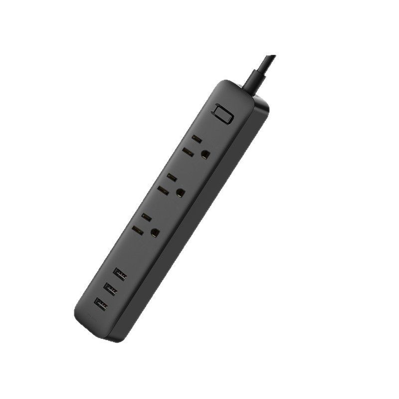 Dedicated black mobile phone USB fast charging extension cord US standard US standard Taiwan Mexico multi-position charging power strip
