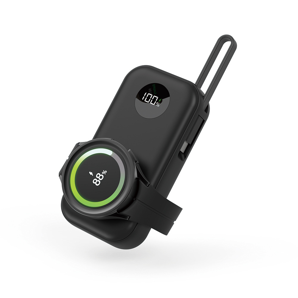 With digital display 3C certified 10000mAh power bank compatible with Apple Samsung Huawei watch 5W charging bank