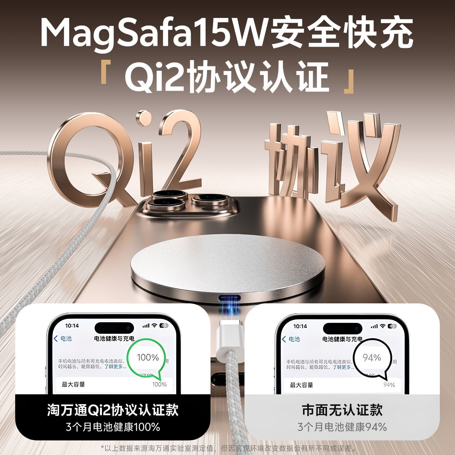 Tao Wantong Magnetic Wireless Charger for Apple iPhone 17/16/15/14/13/12 Low Temperature Fast Charging