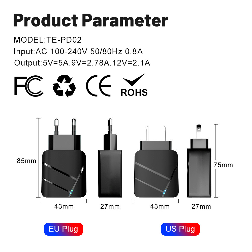 40W PD+QC3.0 Compatible with iPhone 14 Fast Charging PD Charger Travel Charger Fast Charging Phone Charger