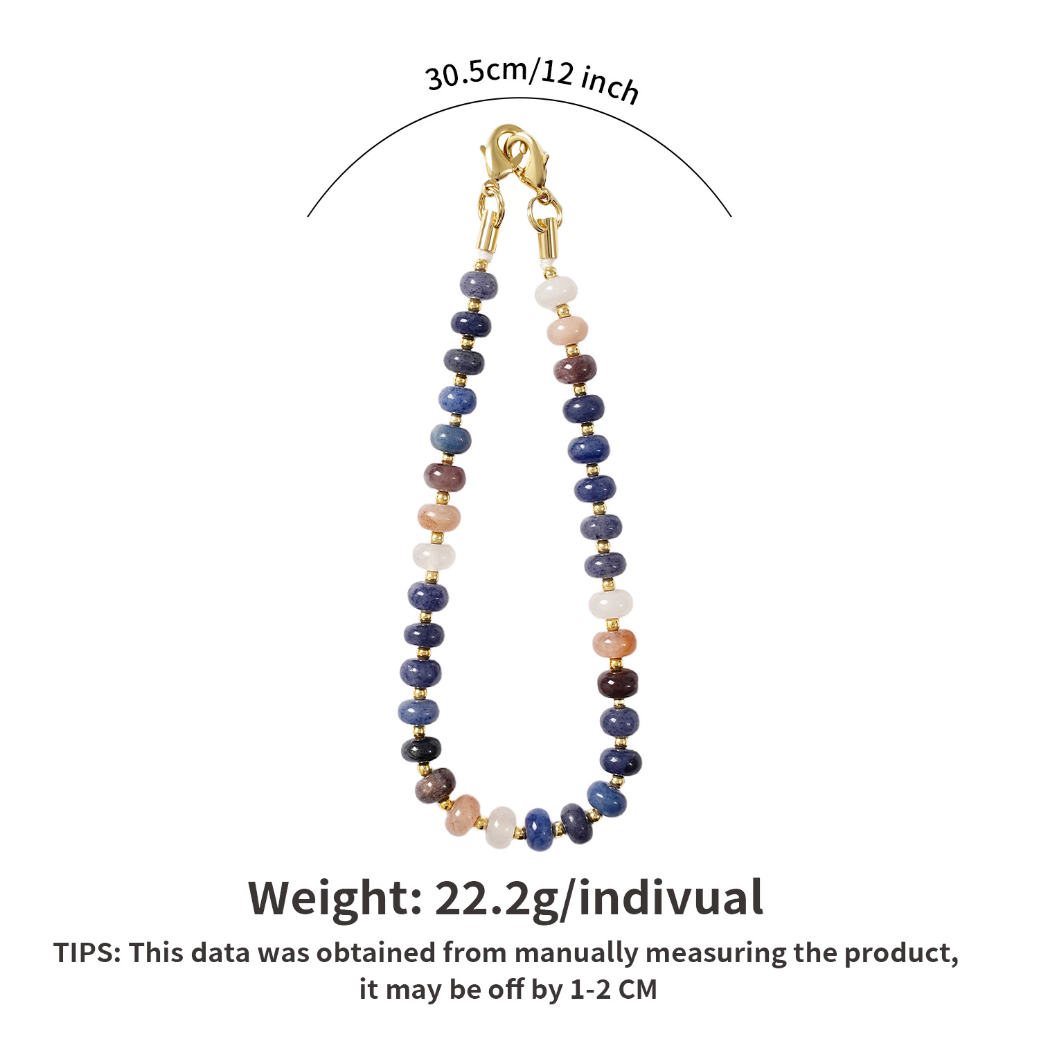 New Natural Stone Phone Chain Original Street Style Anti-loss Phone Lanyard for Women
