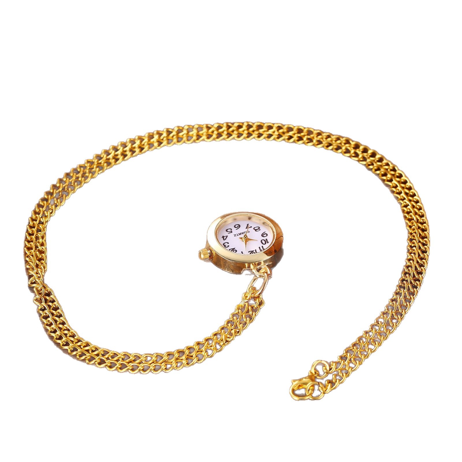 Accessory-feel fresh digital clock pendant multi-layer necklace style women's necklace