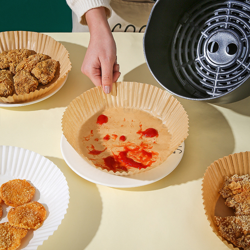 Air Fryer Special Paper Paper Pad Food-Grade Oil-Absorbing Paper Pad Baking Household Food Silicone Oil Paper Paper Plate Baking