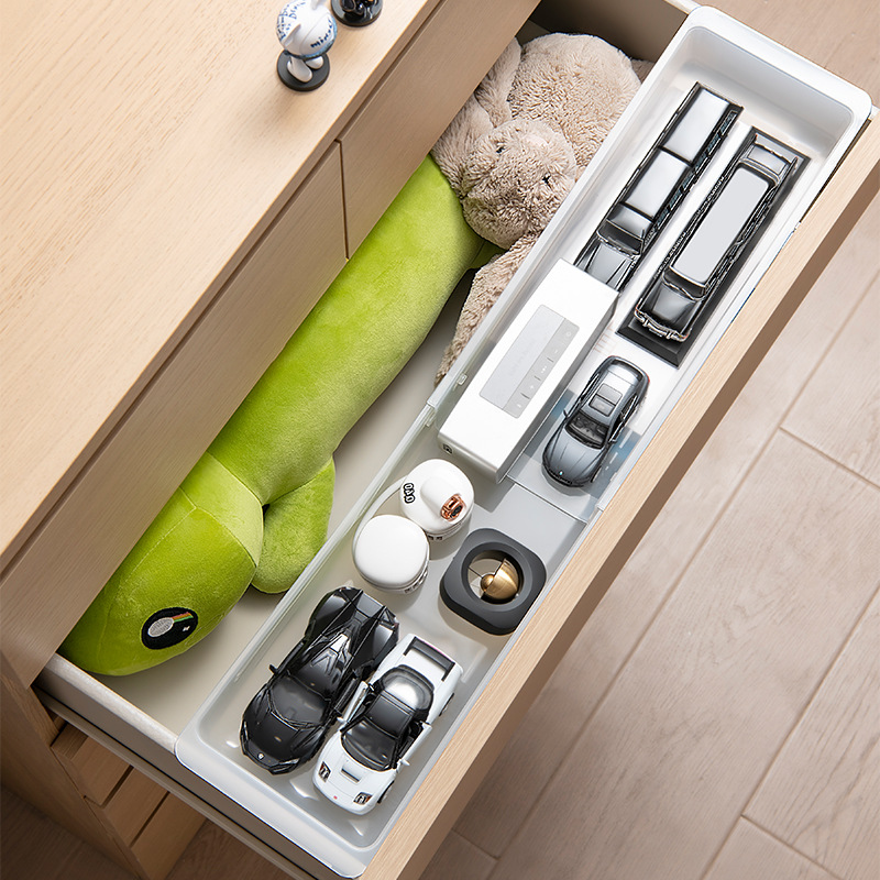Drawer Expandable Storage Box, Built-in Storage Box, Cabinet Layered Storage Basket, Shelf Organizer, Kitchen Utensil Storage Box