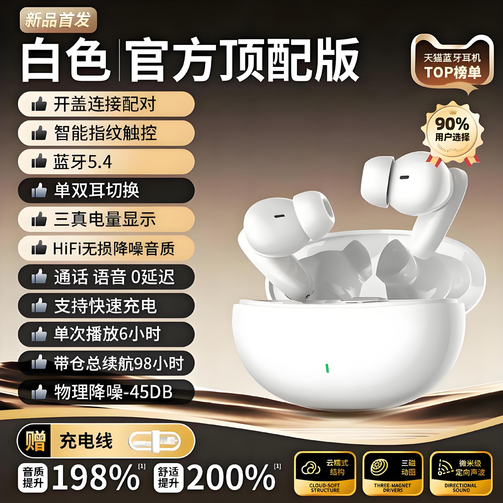 2026 New S90 Bluetooth Earphone Ultra-Long Battery Life In-Ear Sports Stereo Gaming Earphone Wireless Bluetooth