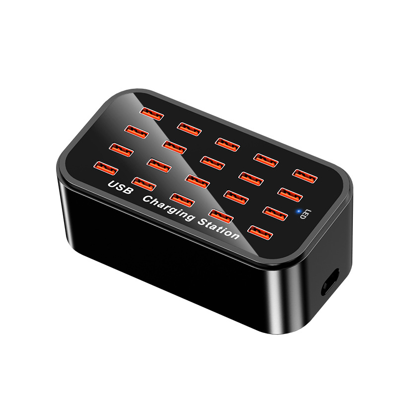 20-port USB Multi-port Charger 100W Phone Desktop Charging Station Socket for Apple Huawei Xiaomi