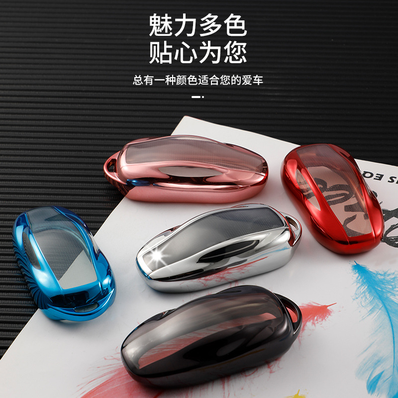 For Tesla Key Case Model Y/Model 3 Card Shell Model S/X Car Bag Buckle Female