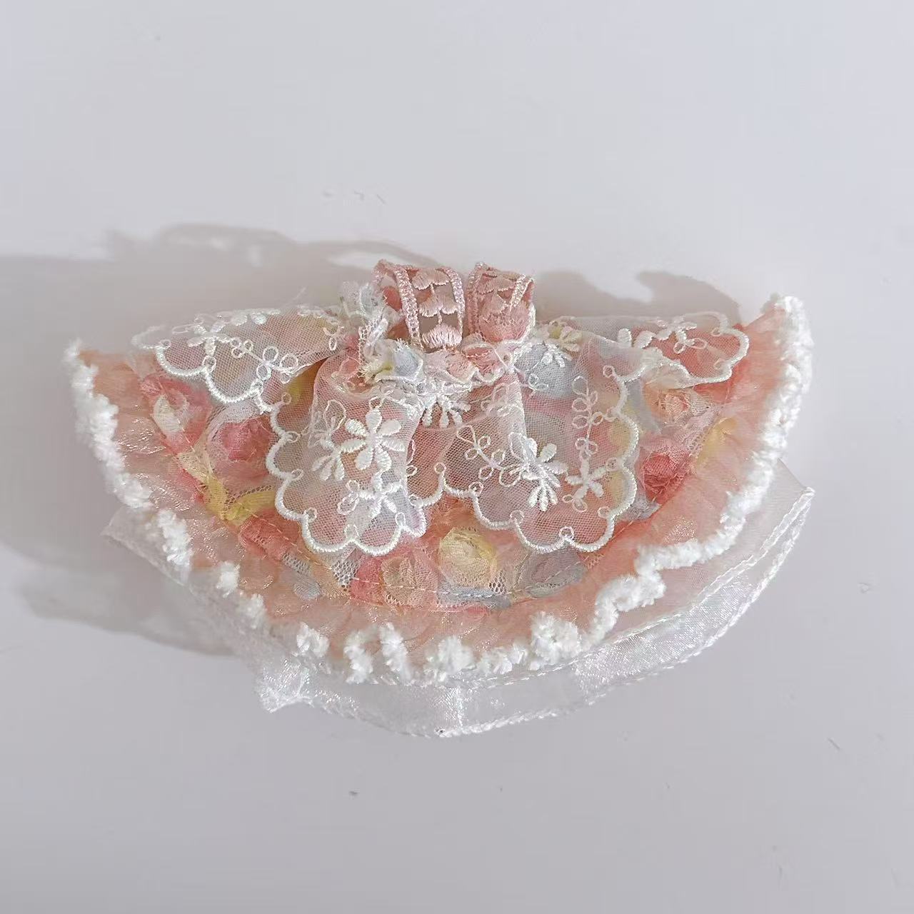 2025 New Net Gauze Small Rose Rainbow Dream Small Rose Skirt Bowknot Super Beautiful Super Fairy Doll Clothes Plush Toy Costume