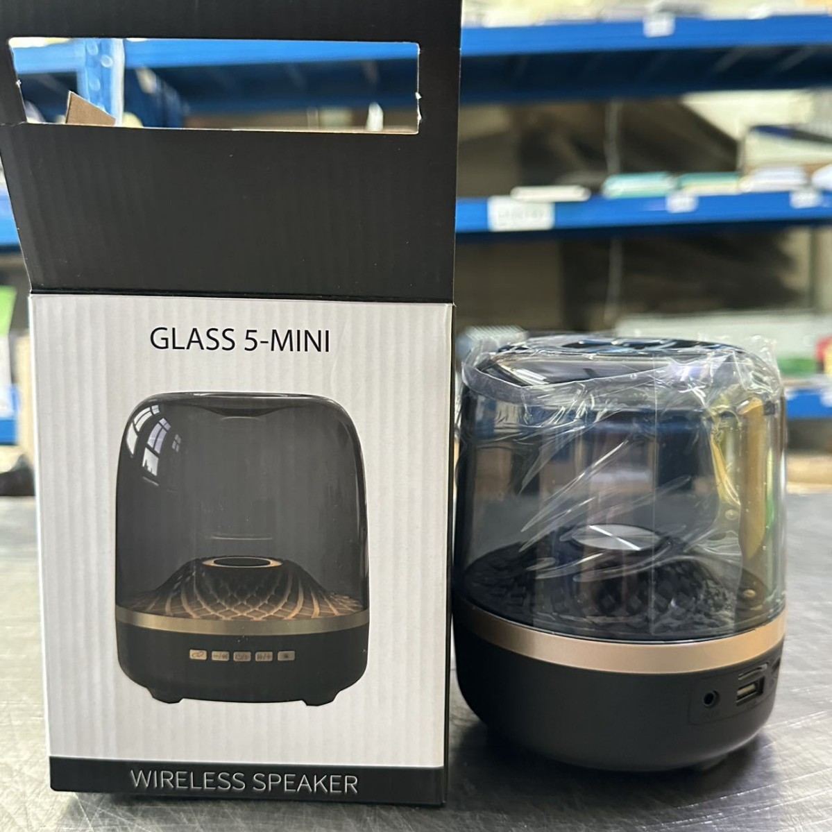 Harman Desktop Subwoofer琉璃 4th Generation Bluetooth Speaker GLASS Black Gold Collection Speaker