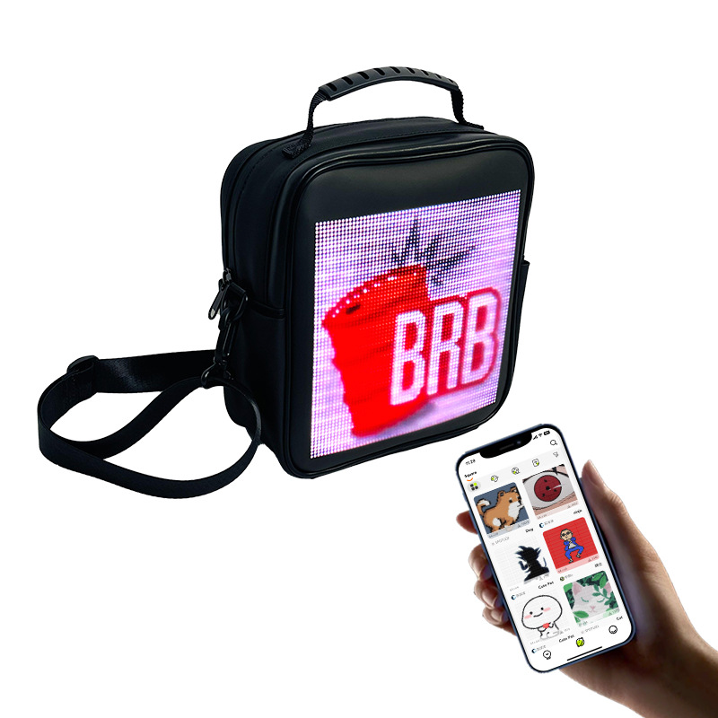 New Crossbody Bag, LED Backpack, Outdoor Portable LED Advertising, Didi LED Dynamic Backpack, LED Screen